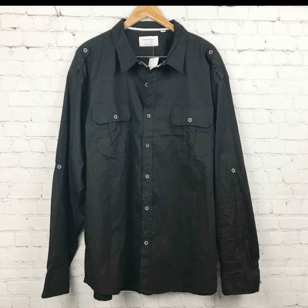 Paper Denim & Cloth Stretch Roll Sleeve Shirt 4X